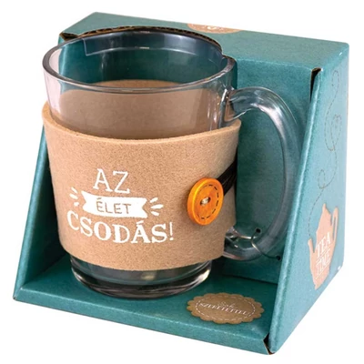 Az Élet Csodás Üveg Teás Pohár
