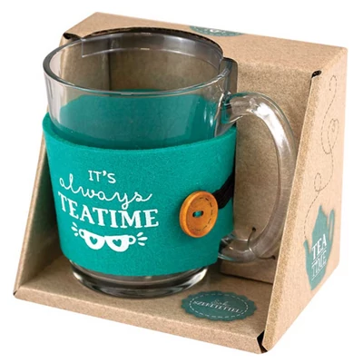 It's Always Teatime Üveg Teás Pohár
