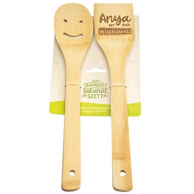 Anya Egy Igazi Mesterszakács Bambusz Ajándék Fakanál Szett Anya Egy Igazi Mesterszakács Bambusz Ajándék Fakanál Szett