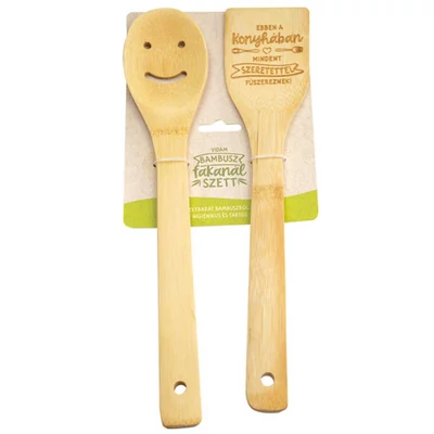 Ebben a Konyhában Minden... Bambusz Ajándék Fakanál Szett Ebben a Konyhában Minden... Bambusz Ajándék Fakanál Szett