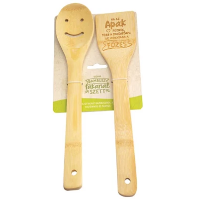 Ha Az Apák Főznek,… Bambusz Ajándék Fakanál Szett