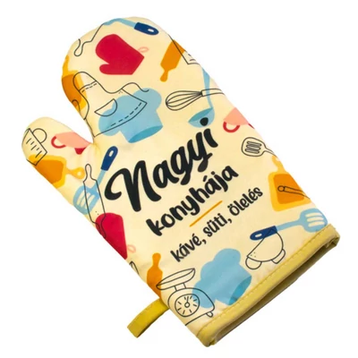 Nagyi Konyhája: Kávé, Süti, Ölelés Ajándék Edényfogó Kesztyű Nagyi Konyhája: Kávé, Süti, Ölelés Ajándék Edényfogó Kesztyű