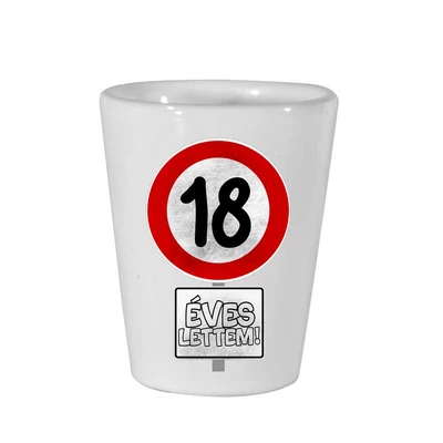 18 Éves Lettem Sebességkorlátozó Mintás Szülinapi Ajándék Felespohár 18 Éves Lettem Sebességkorlátozó Mintás Szülinapi Ajándék Felespohár