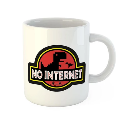 No Internet Vicces Ajándék Bögre
