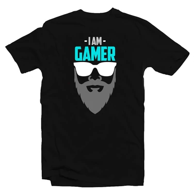 I Am Gamer Szakállas Geek Póló
