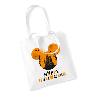 Halloween Mickey Mintás Fehér Vászon Táska