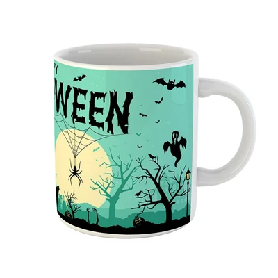 Rémisztő Halloween Jelenet Mintás Ajándék Bögre Rémisztő Halloween Jelenet Mintás Ajándék Bögre