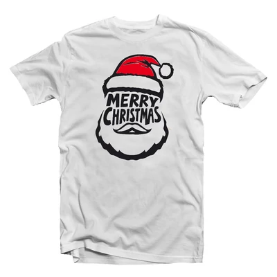 Merry Christmas Mikulás Fej Karácsonyi Ajándék Póló Merry Christmas Mikulás Fej Karácsonyi Ajándék Póló
