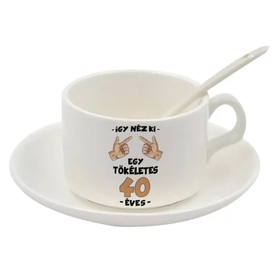 Így Néz Ki Egy Tökéletes 40 Éves! Szülinapi Ajándék Kávés Csésze