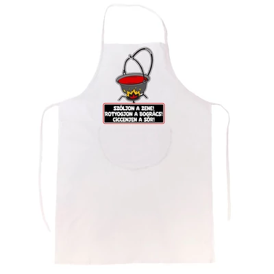 Rotyogjon a Bogrács Vicces Ajándék Kötény