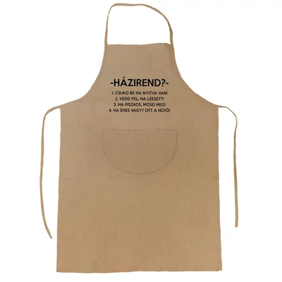Konyha Házirend' Vicces, Tréfás Kötény Konyha Házirend' Vicces, Tréfás Kötény