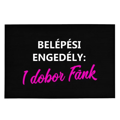 Belépési Engedély: 1 Doboz Fánk' Vicces, Tréfás Lábtörlő