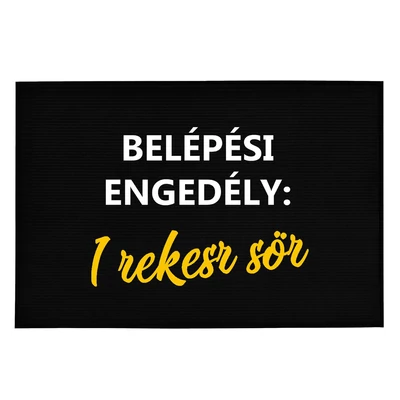 Belépési Engedély: 1 Rekesz Sör' Vicces, Tréfás Lábtörlő