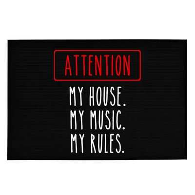 Attention! My Home...' Vicces, Tréfás Lábtörlő