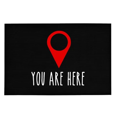 You Are Here' Vicces, Tréfás Lábtörlő