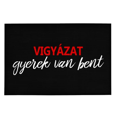 Vigyázat, Gyerek Van Bent' Vicces, Tréfás Lábtörlő