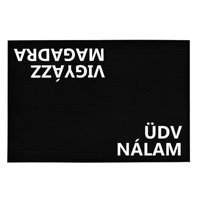 Üdv Nálam, Vigyázz Magadra' Vicces, Tréfás Lábtörlő