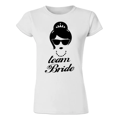 Team Bride Star' Feliratos Lánybúcsú Női Póló Team Bride Star' Feliratos Lánybúcsú Női Póló
