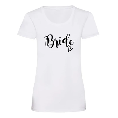 Heart Bride Feliratú Női Póló Lánybúcsúra Heart Bride Feliratú Női Póló Lánybúcsúra