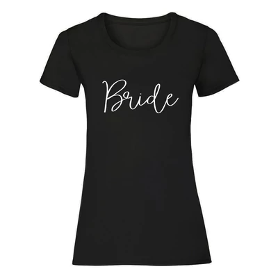 Bride Handwritten Női Póló Lánybúcsúra Bride Handwritten Női Póló Lánybúcsúra