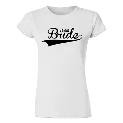 Team Bride Baseball' Feliratos Lánybúcsú Női Póló Team Bride Baseball' Feliratos Lánybúcsú Női Póló