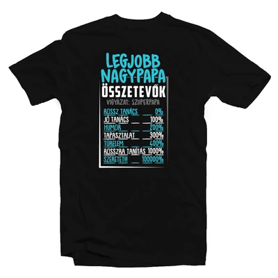 Legjobb Nagypapa Összetevők Ajándék Póló