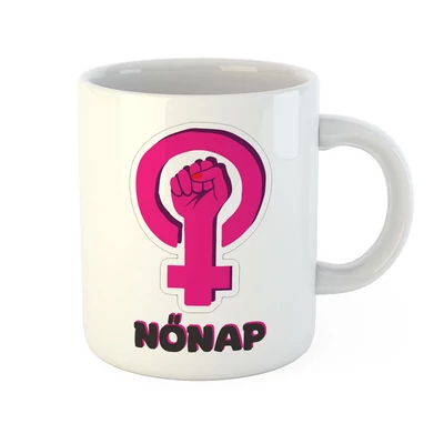 Nőnap Kéz Logó Ajándék Bögre