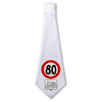 80 Éves Lettem Sebességkorlátozó Mintás Szülinapi Ajándék Nyakkendő