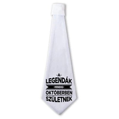 A Legendák Mindig Októberben Születnek Ajándék Szülinapi Nyakkendő