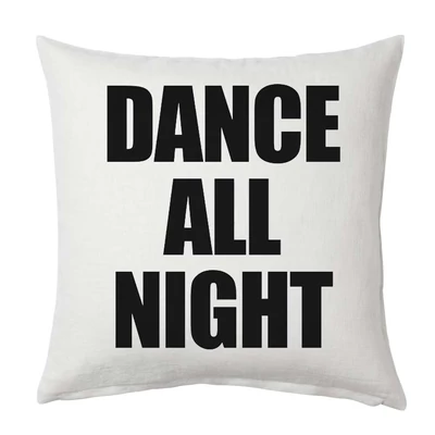 Dance All Night Párna (Fehér-Fekete)