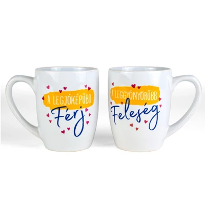 A Legjóképűbb Férj, A Leggyönyörűbb Feleség Ajándék Páros Bögre A Legjóképűbb Férj, A Leggyönyörűbb Feleség Ajándék Páros Bögre