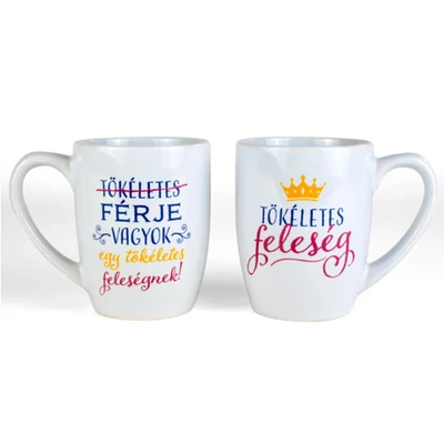 Tökéletes Feleség és Férj Ajándék Páros Bögre Tökéletes Feleség és Férj Ajándék Páros Bögre