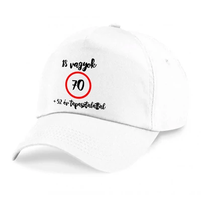 18 Vagyok 52 Év Tapasztalattal! Ajándék Szülinapi Baseball Sapka