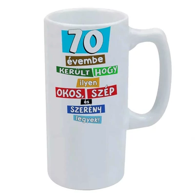 70 Évembe Került... Szülinapra Ajándék Kerámia Söröskorsó