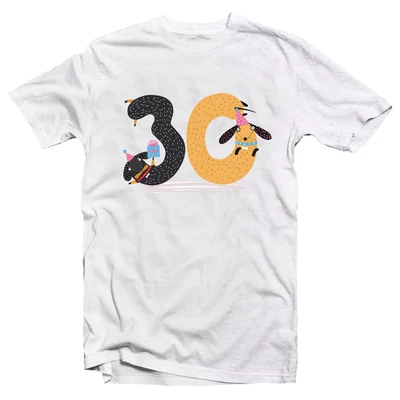 30-as Tacskó Mintás Szülinapi Ajándék Póló 30-as Tacskó Mintás Szülinapi Ajándék Póló