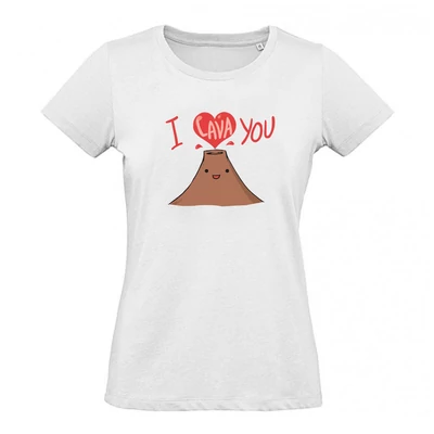 I Lava You Vicces Ajándék Póló Valentin napra