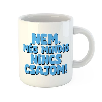 Nem. Még Mindig Nincs Csajom Vicces Ajándék Bögre