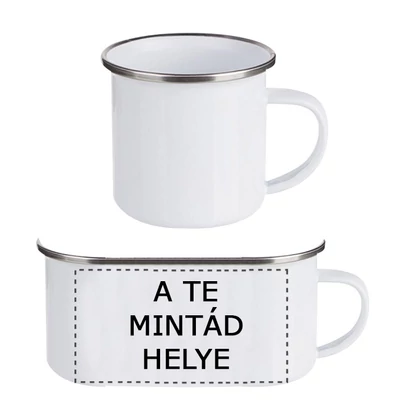 Saját Mintás Fém Fehér Bögre - 5990 Ft
