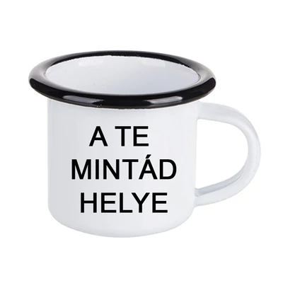 Egyedi Mintás Zománcozott Fém Mokkás Kávés Csésze - 4990 Ft