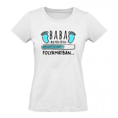 Fiú Baba Folyamatban Ajándék Póló Babaváró Bulira