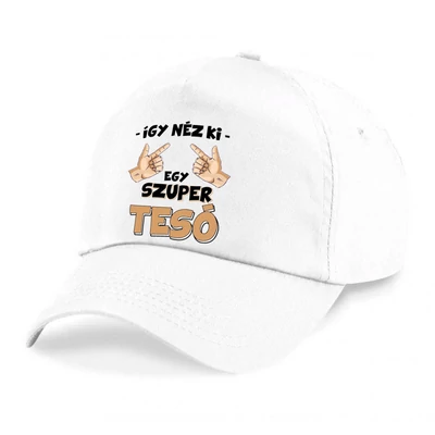 Így Néz Ki Egy Szuper Tesó Vicces Ajándék Baseball Sapka Így Néz Ki Egy Szuper Tesó Vicces Ajándék Baseball Sapka