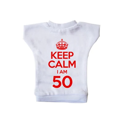 KEEP CALM, I'M 50 Szülinapi Ajándék Üvegpóló
