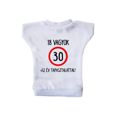 18 Vagyok 12 Év Tapasztalattal! Ajándék Szülinapi Üvegpóló