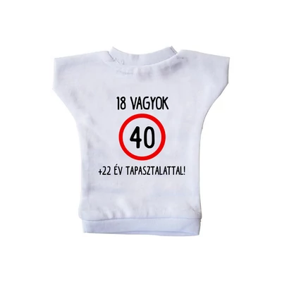 18 Vagyok 22 Év Tapasztalattal! Ajándék Szülinapi Üvegpóló