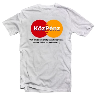 Közpénz Vicces Fehér Póló