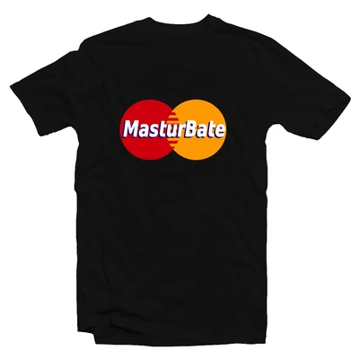 Masturbate Vicces Feket Póló