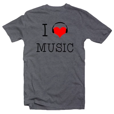 I Love Music Zenei Feliratos Póló I Love Music Zenei Feliratos Póló
