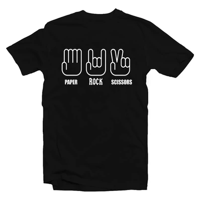 Paper Rock Scissor Zenei Feliratos Póló Paper Rock Scissor Zenei Feliratos Póló