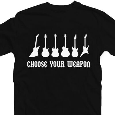 Kép 2/2 - Choose Your Weapon - Gitár Feliratos Póló 2