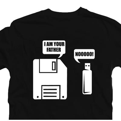 Kép 3/3 - I am Your Father Floppy Geek Gamer Póló 2